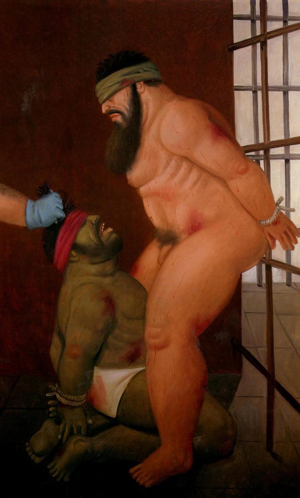 Botero 2005 - Abu Ghraib 51 [pintura - óleo sobre lienzo 186x117cm]
