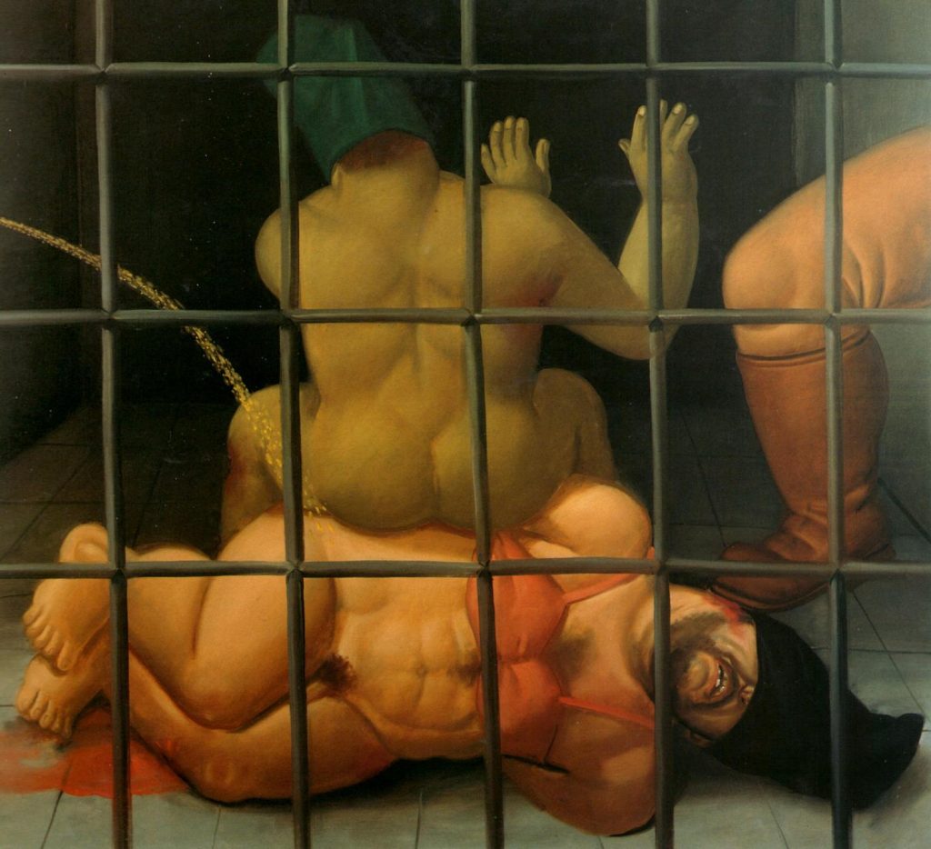 Botero 2005 - Abu Ghraib 59 [pintura - óleo sobre lienzo 132_8x150cm]