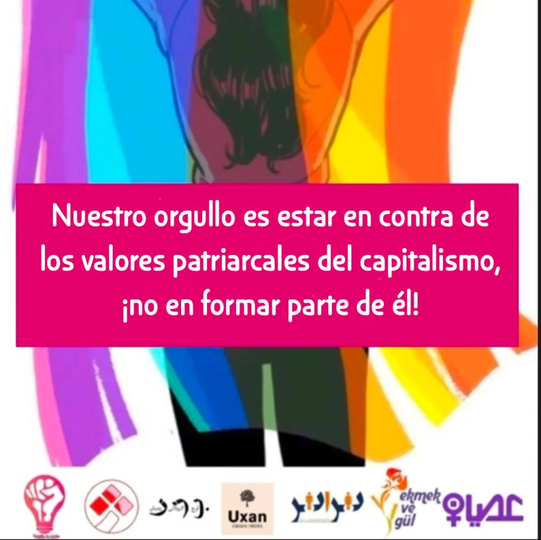 Nuestro orgullo es estar en contra de los valores patriarcales del capitalismo, ¡no en formar parte de él!