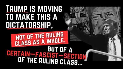 Trump toma acciones para establecer una dictadura, no de la clase dominante en su conjunto, sino de cierto sector —fascista— de la clase dominante…