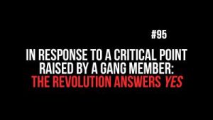 Lee más sobre el artículo BOB AVAKIAN REVOLUCIÓN #095: En respuesta a una pregunta crítica hecha por el miembro de una pandilla: la revolución responde que SÍ.